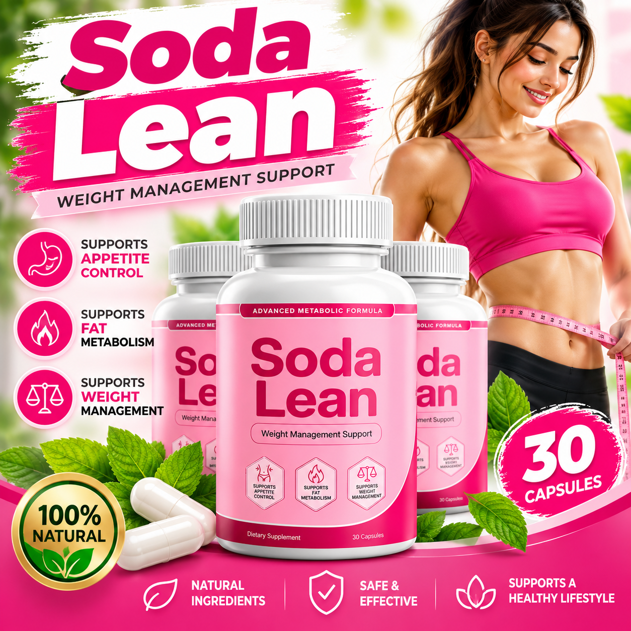 Sodalean official weight management support bottle